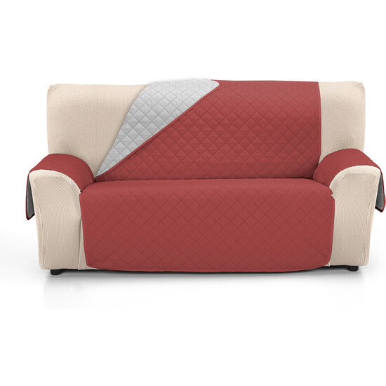 CUBRE SOFÁ ÁMBAR 4 PLAZAS XL TEJA/CORAL image 0