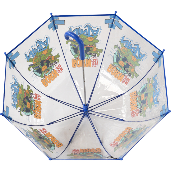PARAGUAS MANUAL BURBUJA TRANSPARENTE TORTUGAS NINJA 48CM image 2