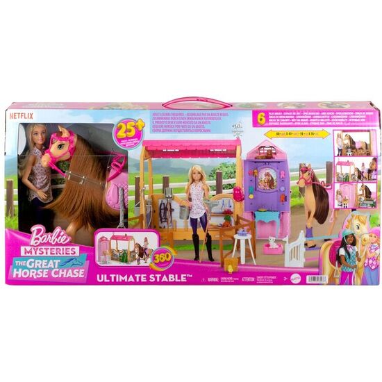 MUÃ±ECA BARBIE CON CABALLO Y ESTABLO BARBIE image 0