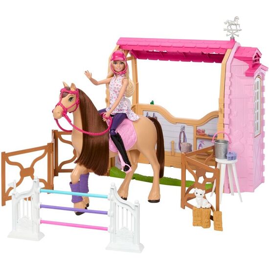 MUÃ±ECA BARBIE CON CABALLO Y ESTABLO BARBIE image 2