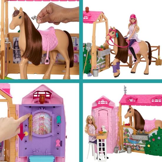 MUÃ±ECA BARBIE CON CABALLO Y ESTABLO BARBIE image 3