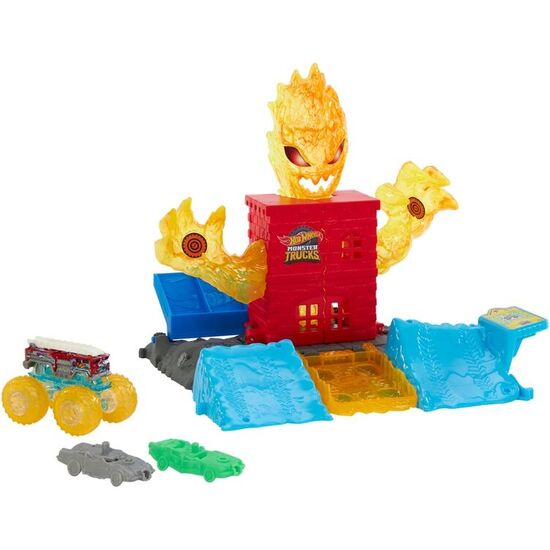 TORRE EN LLAMAS MONSTER TRUCKS HOT WHEELS image 1