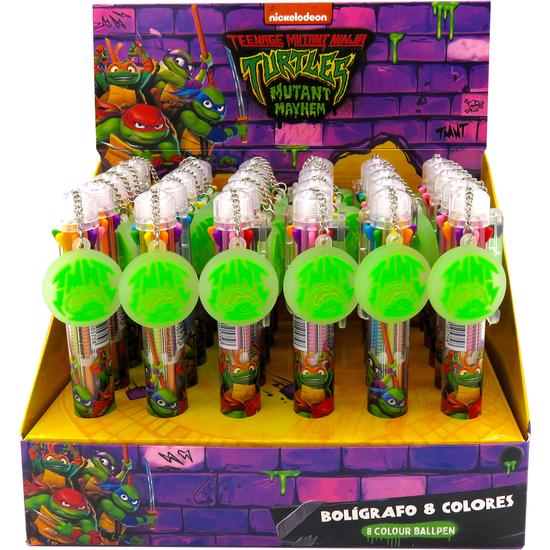 BOLIGRAFO 8 COLORES TORTUGAS NINJA image 1