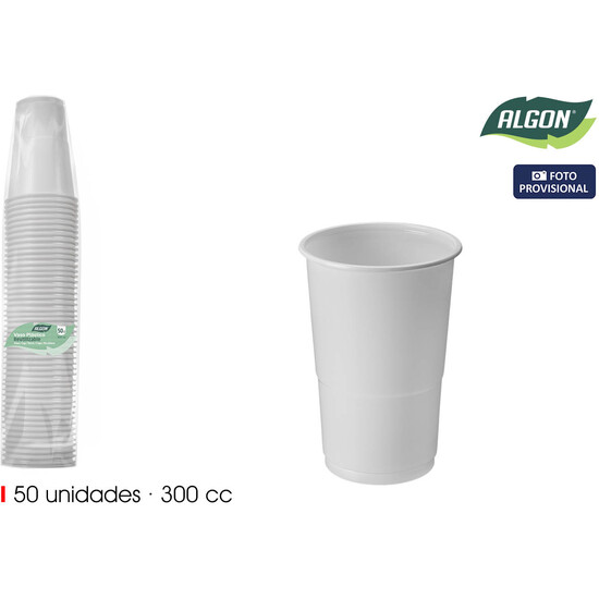 SET-50 VASO BLANCO 300CC ALGON image 0