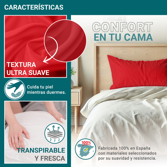 FUNDA ALMOHADA-CUADRANTES ROJO 105 CM image 3