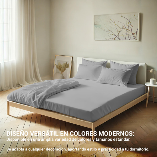 FUNDA ALMOHADA-CUADRANTES GRIS PLATA 150 CM image 6