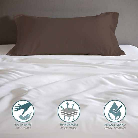 FUNDA ALMOHADA-CUADRANTES MARRON 45X80 CM PACK 2 image 1