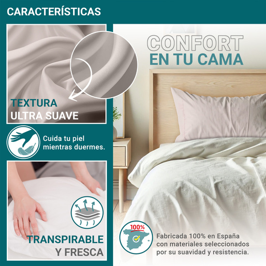 FUNDA ALMOHADA-CUADRANTES TIERRA 50X90 CM PACK 2 image 3