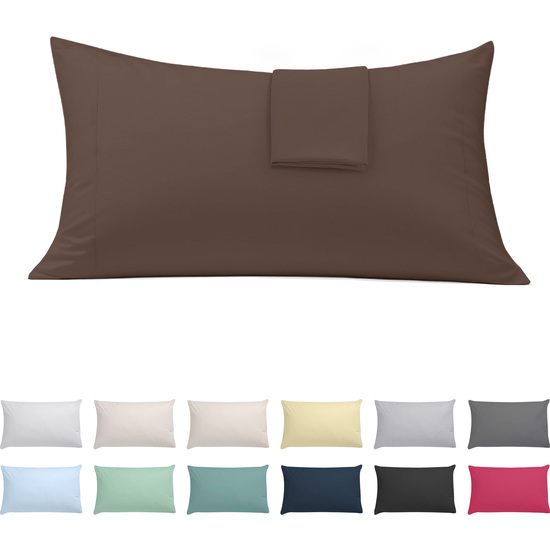 FUNDA ALMOHADA-CUADRANTES MARRON 50X75 CM PACK 2 image 0