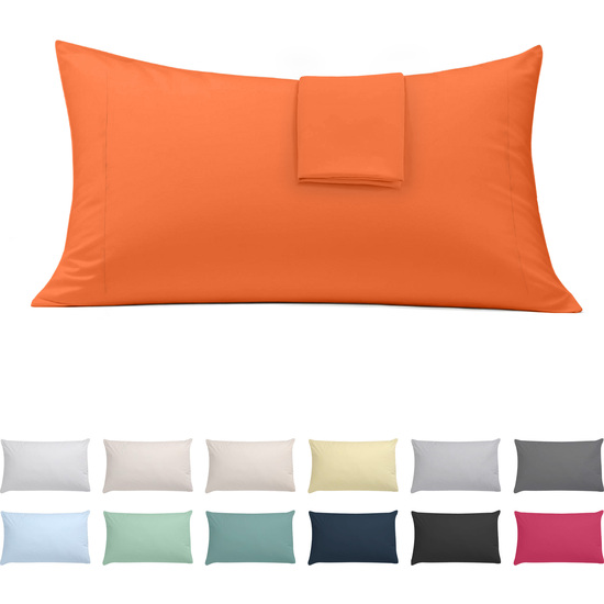 FUNDA ALMOHADA-CUADRANTES NARANJA 45X80 CM PACK 2 image 0