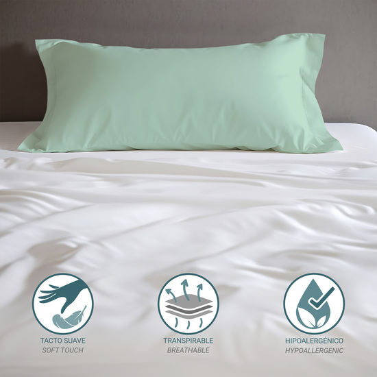 FUNDA ALMOHADA-CUADRANTES VERDE 45X80 CM PACK 2 image 1