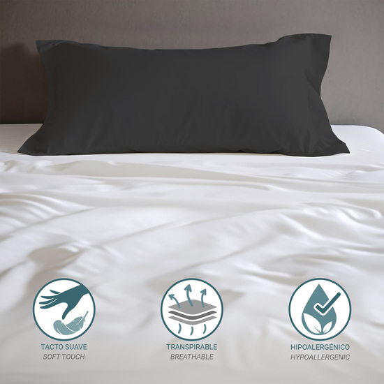 FUNDA ALMOHADA-CUADRANTES NEGRO 50X75 CM PACK 2 image 1