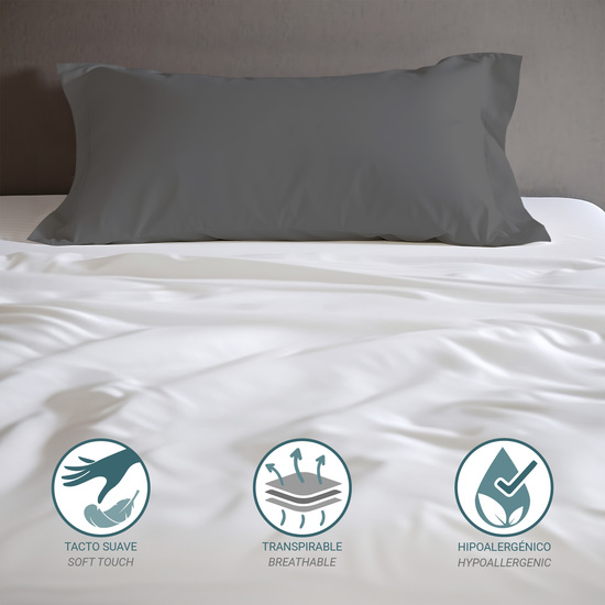 FUNDA ALMOHADA-CUADRANTES ANTRACITA 45X85 CM PACK 2 image 1