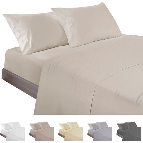 JUEGOS DE SABANAS BEIGE 150 CM 4P. image 0