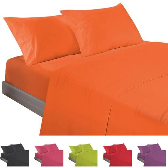 JUEGOS DE SABANAS NARANJA 150 CM 4P. image 0
