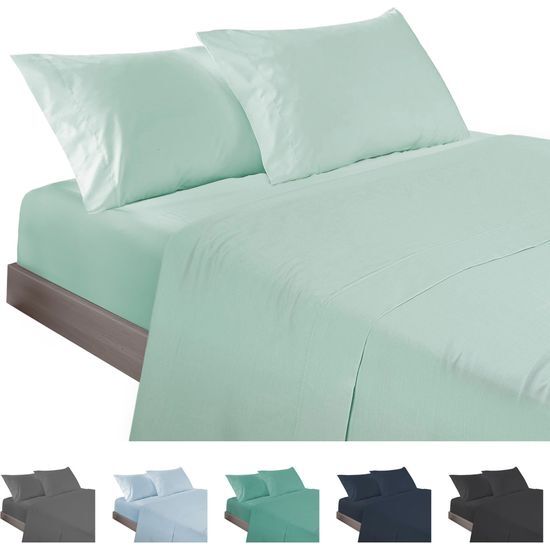 JUEGOS DE SABANAS VERDE 180 CM 4P. image 0