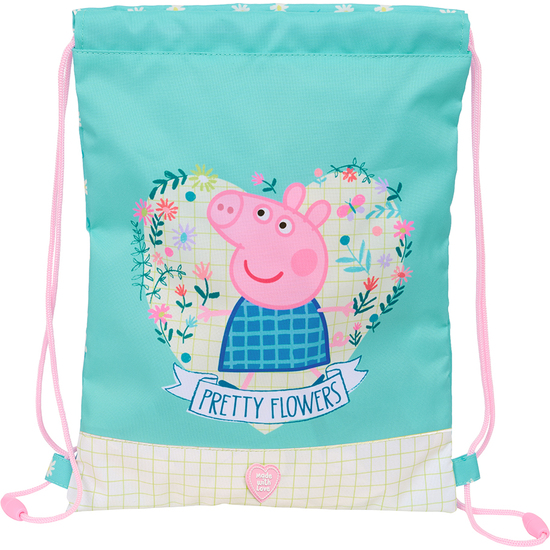 SACO PLANO JUNIOR PEPPA PIG "PRETTY FLOWERS" image 0
