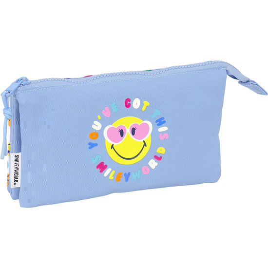 PORTATODO TRIPLE RECICLADO SMILEY WORLD "JOYFUL" image 0
