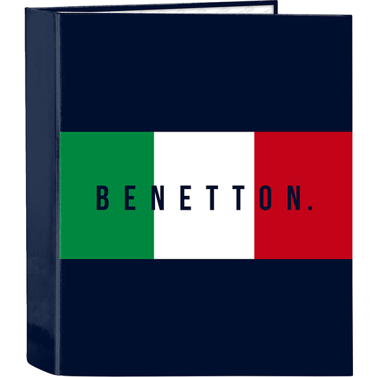 CARPETA F. 4 ANILLAS 35MM LOMO ANCHO BENETTON "FLAG" image 0