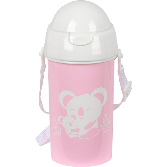 BOTELLA 500ML APERTURA AUTOM. CON PAJITA SAFTA PREESCOLAR "KOALA" image 0