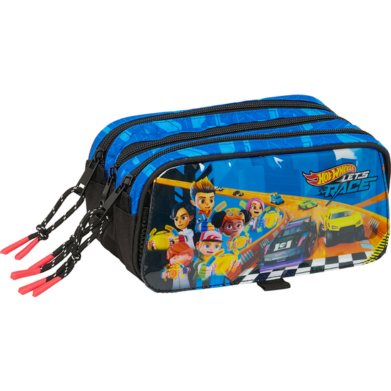 PORTATODO TRIPLE BIG HOT WHEELS "LETS RACE" image 0