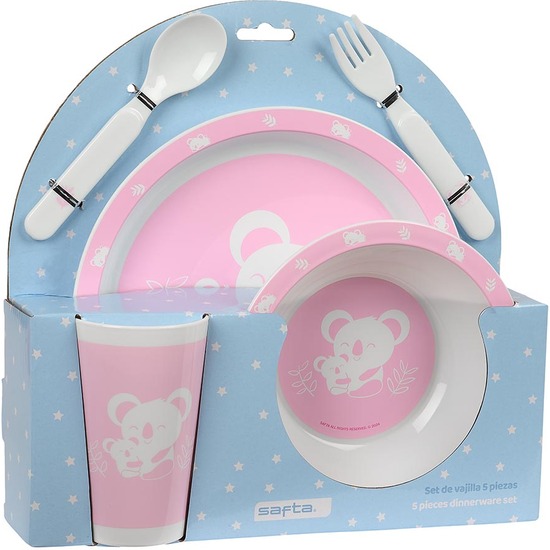 SET DE PLATOS, CUBIERTOS Y VASO SAFTA PREESCOLAR "KOALA" image 0