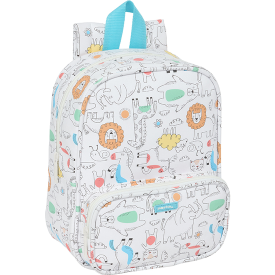 MOCHILA GUARDERIA C/BOLSILLO SAFTA PREESCOLAR "ZOO" image 0