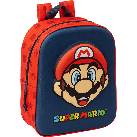 MOCHILA GUARDERIA 3D BOLSILLO RED SUPER MARIO image 0