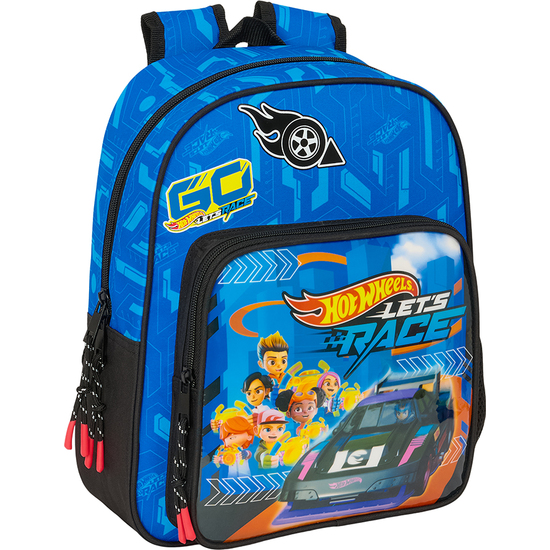 MOCHILA INFANTIL ADAPT.CARRO HOT WHEELS "LETS RACE" image 0