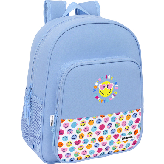 MOCHILA JUNIOR ADAPT.CARRO RECICLADO SMILEY WORLD "JOYFUL" image 0