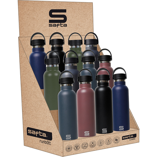EXPOSITOR BOTELLAS METAL 600ML SAFTA COLORES OSCUROS image 0
