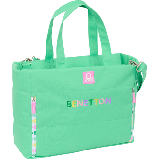 BOLSO CON BOLSILLO PARA PORTATIL 14,1 BENETTON "MINT" image 0