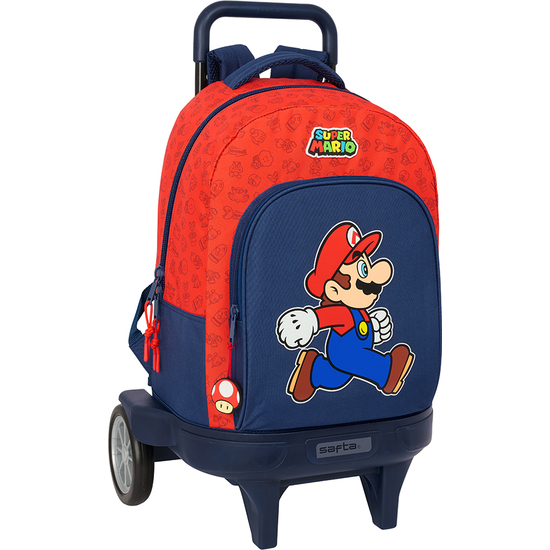 MOCHILA GDE. C/RUEDAS COMPACT EVOL. EXT. SUPER MARIO "TRICK" image 0