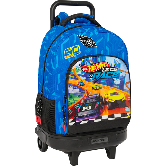 MOCHILA GDE. C/RUEDAS COMPACT EXTRAIBLE HOT WHEELS "LETS RACE" image 0