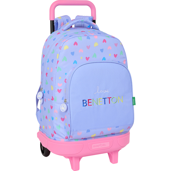 MOCHILA GDE. C/RUEDAS COMPACT EXTRAIBLE BENETTON "LILA" image 0