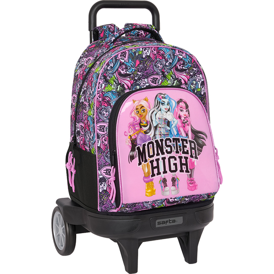 MOCHILA GDE. C/RUEDAS COMPACT EVOL. EXT. MONSTER HIGH "DRAMA" image 0