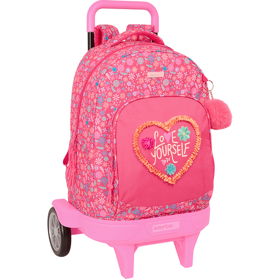 MOCHILA GDE. C/RUEDAS COMPACT EVOL. EXT. SAFTA "FEELING" image 0