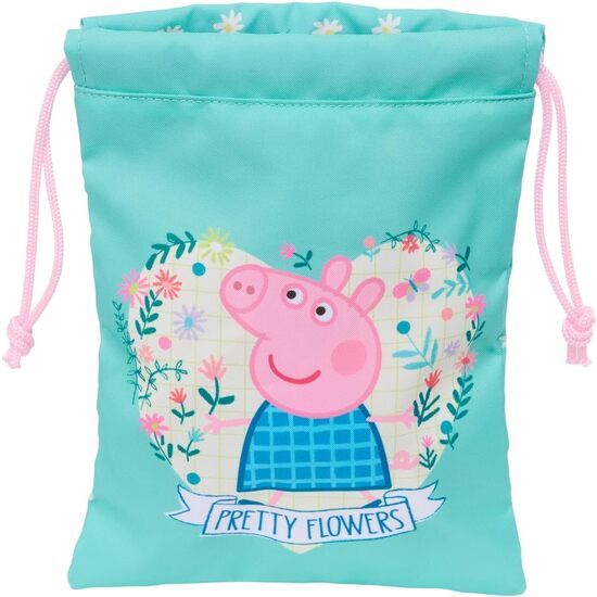 SAQUITO MERIENDA PEPPA PIG "PRETTY FLOWERS" image 0