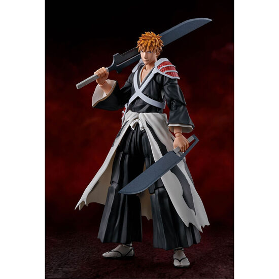 FIGURA S.H FIGUARTS ICHIGO KUROSAKI DUAL ZANGETSU BLEACH 15CM image 2