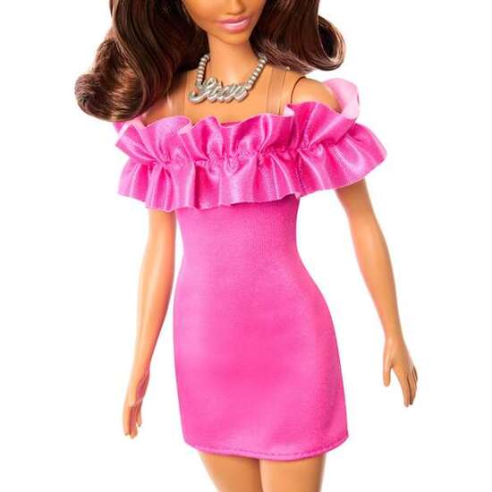 BARBIE FASHIONISTAS VESTIDO ROSA CON VOLANTES image 4