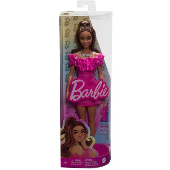 BARBIE FASHIONISTAS VESTIDO ROSA CON VOLANTES image 5