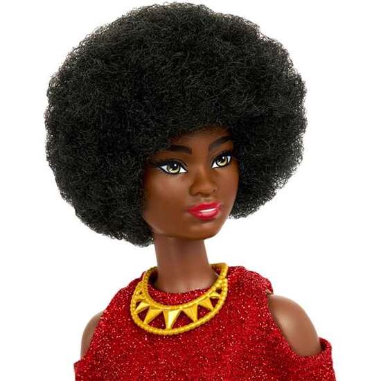 BARBIE FASHIONISTAS AFROAMERICANA CON VESTIDO ROJO image 3