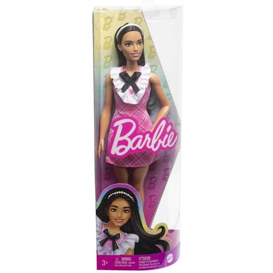 BARBIE FASHIONISTA VESTIDO TARTÁN ROSA - MODELOS SURTIDOS image 0