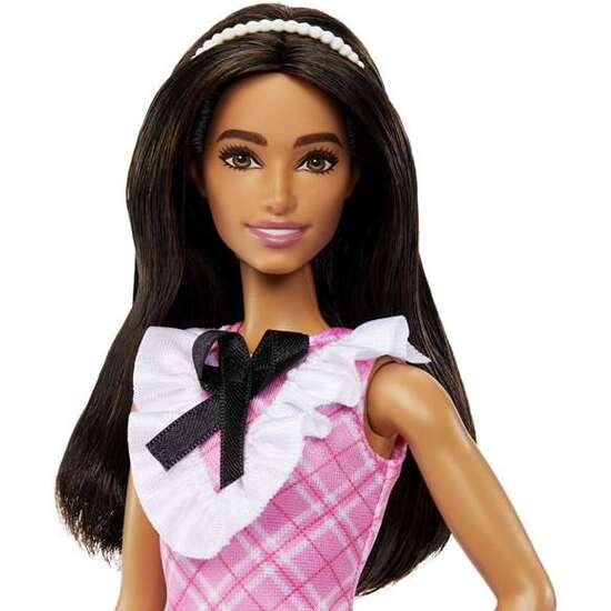 BARBIE FASHIONISTA VESTIDO TARTÁN ROSA - MODELOS SURTIDOS image 4
