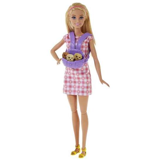 MUÑECA BARBIE Y SUS PERRITOS RECIÉN NACIDOS. image 1