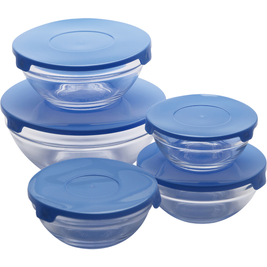 PACK BATERÍA DE COCINA 5 PIEZAS + SET DE 5PC BOLES CON TAPA COLOR AZUL image 5