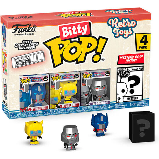 BLISTER 4 FIGURAS BITTY POP RETRO TOYS TRANSFORMERS image 1