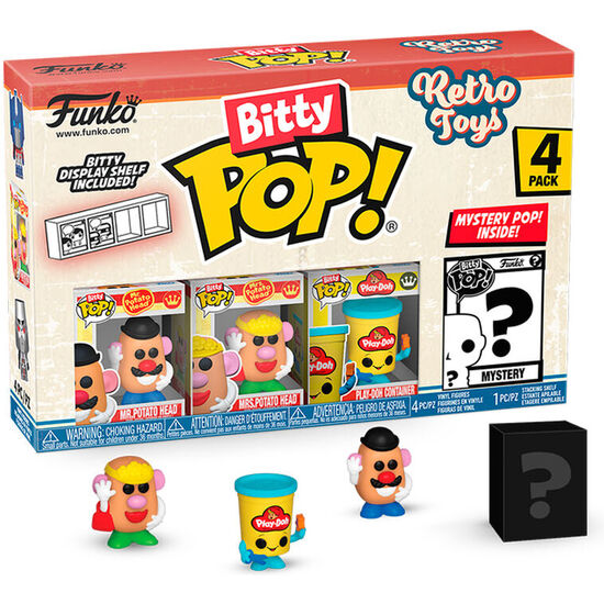 BLISTER 4 FIGURAS BITTY POP RETRO TOYS MR POTATO HEAD image 1