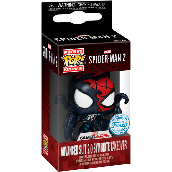 LLAVERO POCKET POP MARVEL SPIDER-MAN 2 ADVANCED SUIT 2.0 SYMBIOTE TAKEOVER image 1