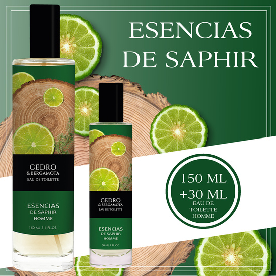 ESTUCHE FRAGANCIA 100 ML + 30 ML ESENCIAS DE SAPHIR - CEDRO & BERGAMOTA image 1